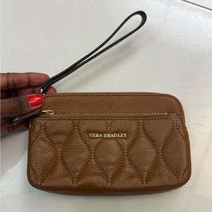 Vera Bradley Tan Quilted Wristlet